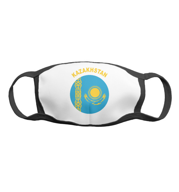 Маска тканевая с изображением Казахстан цвета Белый