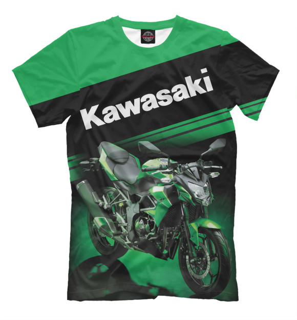 Футболка для мальчиков с изображением Kawasaki цвета Белый