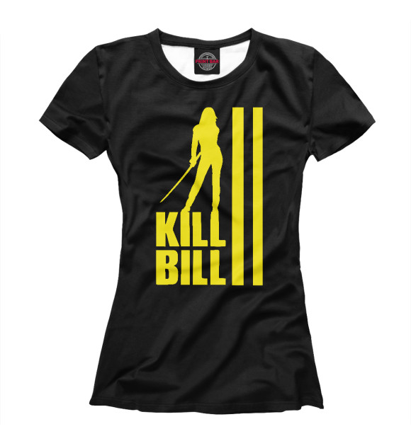 Женская футболка с изображением Kill Bill (силуэт) цвета Белый