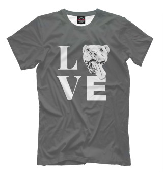 Мужская футболка Love Pit Bulls