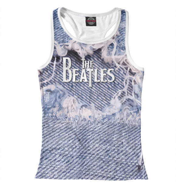Женская майка-борцовка с изображением The Beatles цвета Белый