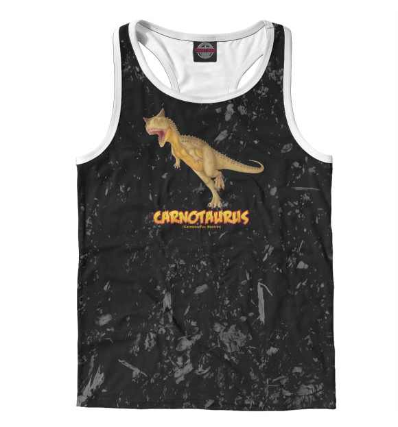 Мужская майка-борцовка с изображением Carnotaurus Sastrei цвета Белый