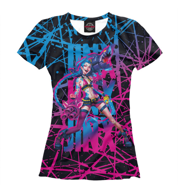 Футболка для девочек с изображением JINX цвета Белый