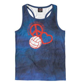 Мужская майка-борцовка Peace-Love-Volleyball