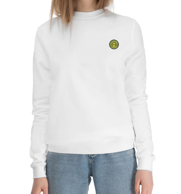 Женский хлопковый свитшот с изображением ЕСЛИ НЕ МЫ, ТО НЕ МЫ цвета Белый