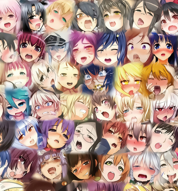 Футболка для девочек с изображением Ahegao цвета Белый