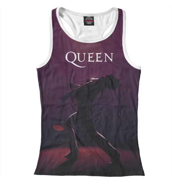 Женская майка-борцовка с изображением Queen цвета Белый