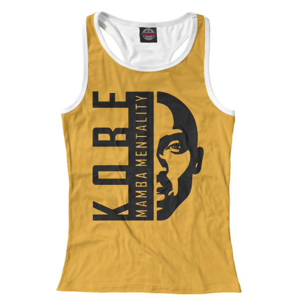 Женская майка-борцовка с изображением Kobe Mamba mentality цвета Белый