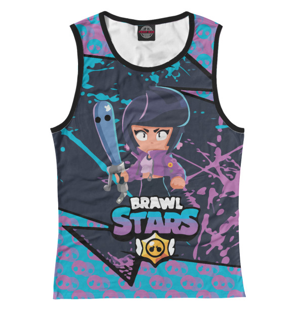 Майка для девочки с изображением Brawl Stars цвета Белый