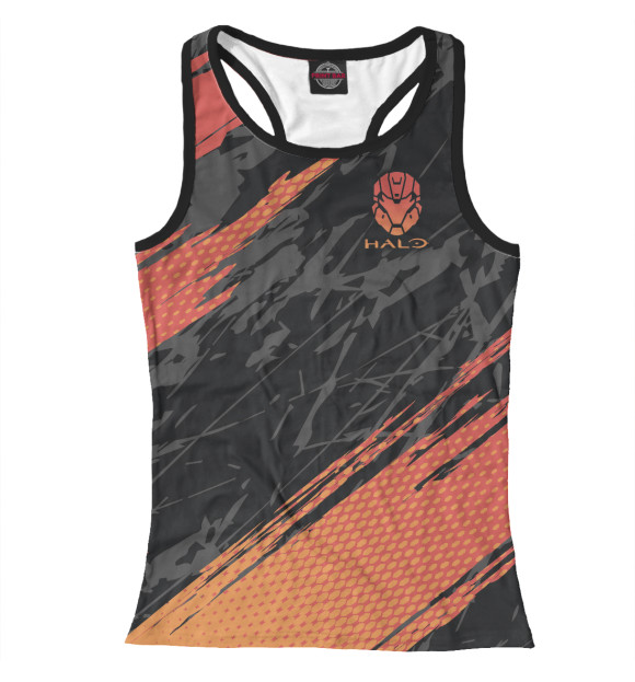 Женская майка-борцовка с притом Halo цвета Белый Женская майка-борцовка с изображением Halo цвета Белый