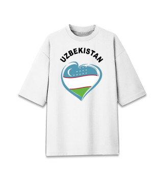 Мужская футболка оверсайз Узбекистан