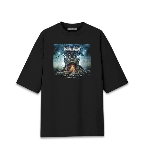 Мужская футболка оверсайз с изображением Borknagar цвета Черный