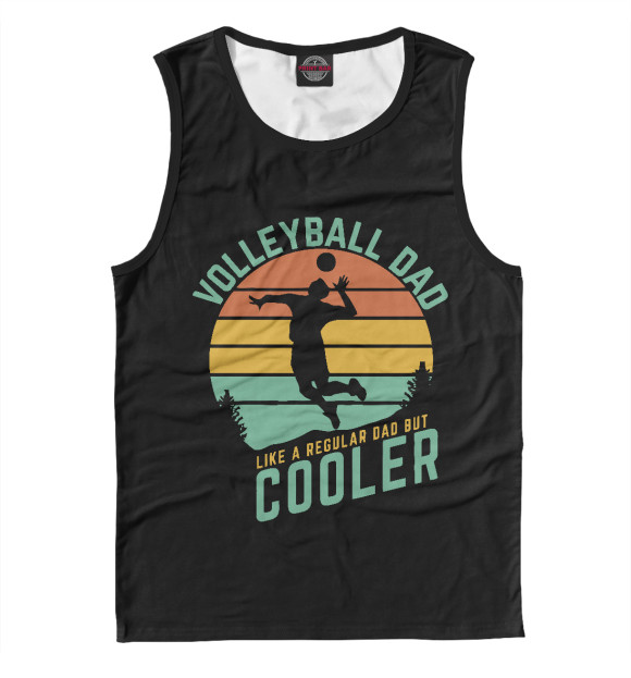 Майка для мальчика с изображением Volleyball Dad цвета Белый