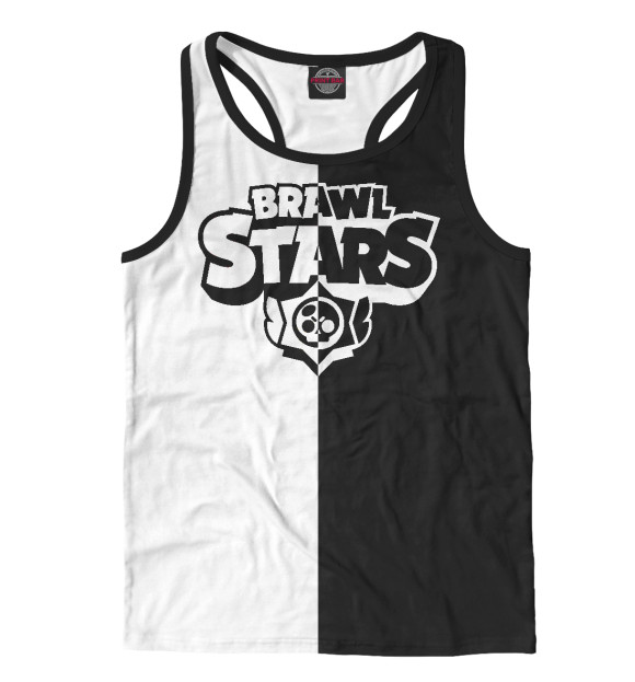 Мужская майка-борцовка с изображением Brawl Stars цвета Белый
