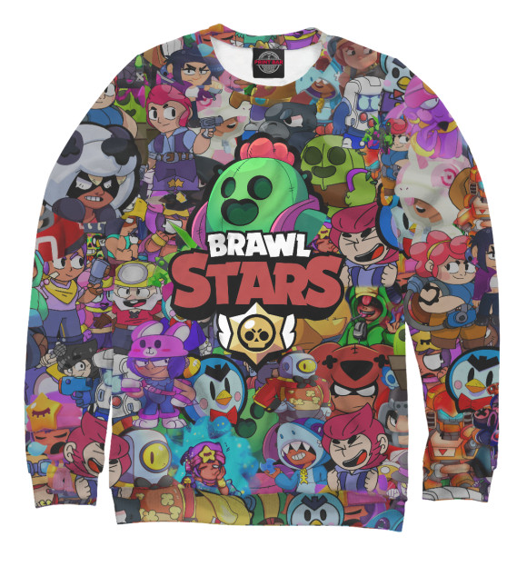 Свитшот для девочек с изображением Brawl Stars: Spike цвета Белый