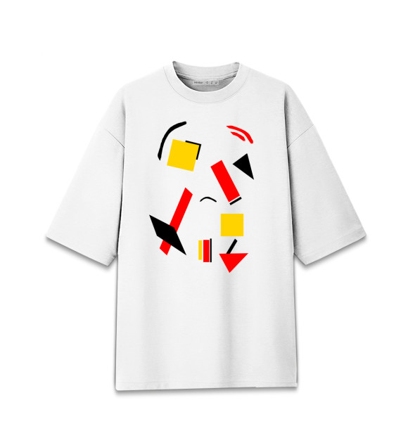 Мужская футболка оверсайз с притом Лена Заринская / Композиция цвета Белый Мужская футболка оверсайз с изображением Лена Заринская / Композиция цвета Белый