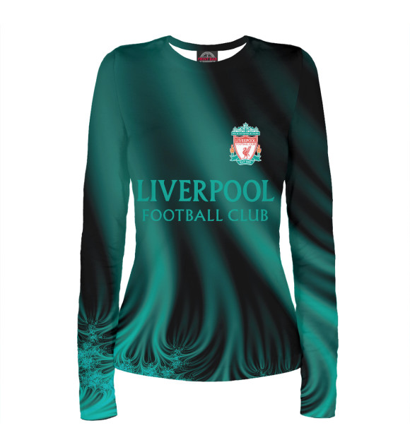 Женский лонгслив с изображением Liverpool цвета Белый