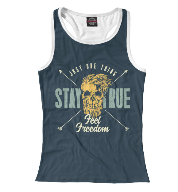 Женская майка-борцовка с изображением Хипстер цвета Белый