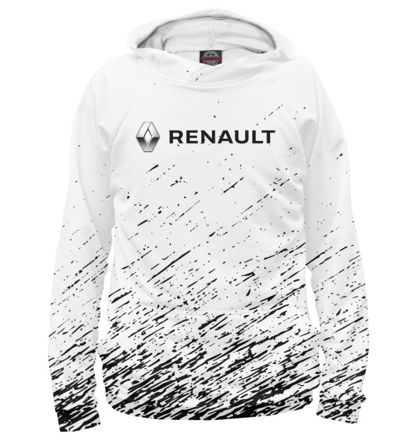 Женское худи с изображением Renault цвета Белый