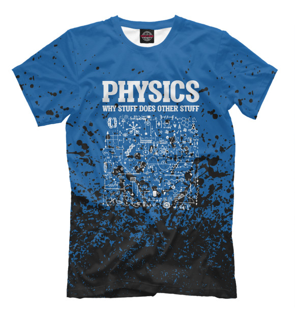 Мужская футболка с изображением Physicists Teacher цвета Белый