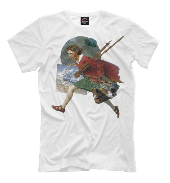 Футболка для мальчиков с притом Муки творчества цвета Белый Футболка для мальчиков с изображением Муки творчества цвета Белый