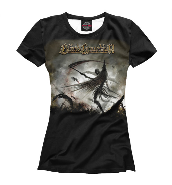 Женская футболка с изображением Blindguardian цвета Белый