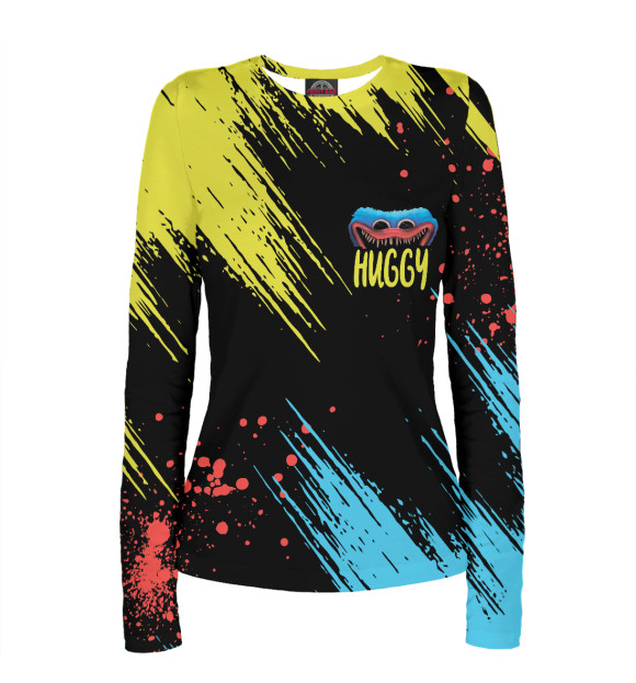 Женский лонгслив с изображением Poppy Playtime цвета Белый