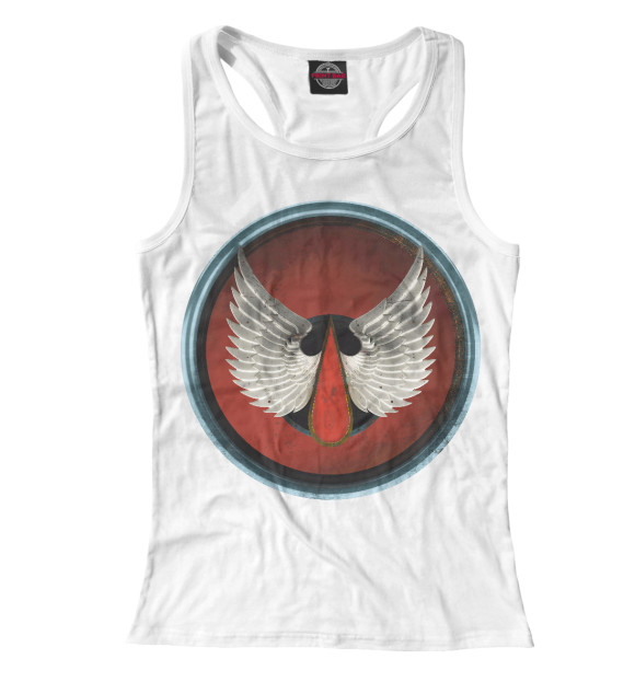 Женская майка-борцовка с изображением Blood Angels цвета Белый