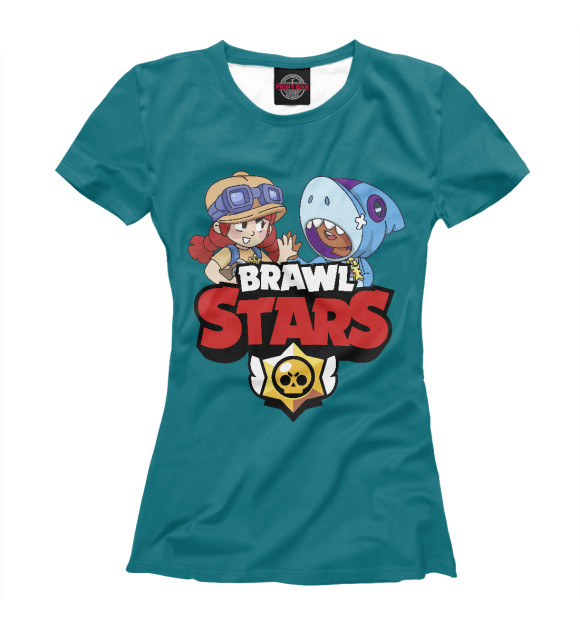 Футболка для девочек с изображением Brawl Stars цвета Белый