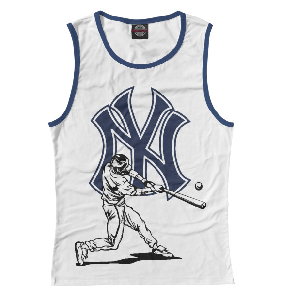 Майка для девочки с изображением New York Yankees цвета Белый