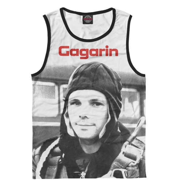 Майка для мальчика с изображением Юрий Алексеевич Ггарин цвета Белый