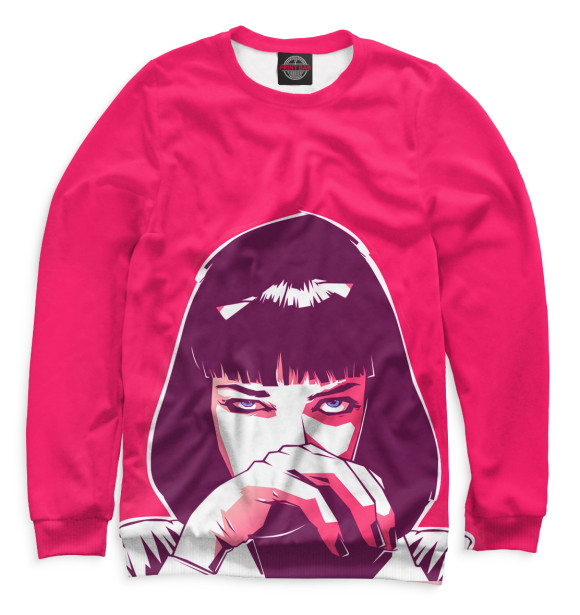 Мужской свитшот с изображением Миа Уоллес цвета Белый