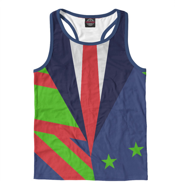 Мужская майка-борцовка с изображением Костюмчик цвета Белый