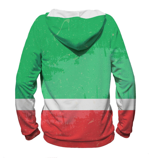 Мужское худи с изображением Чечня цвета Белый