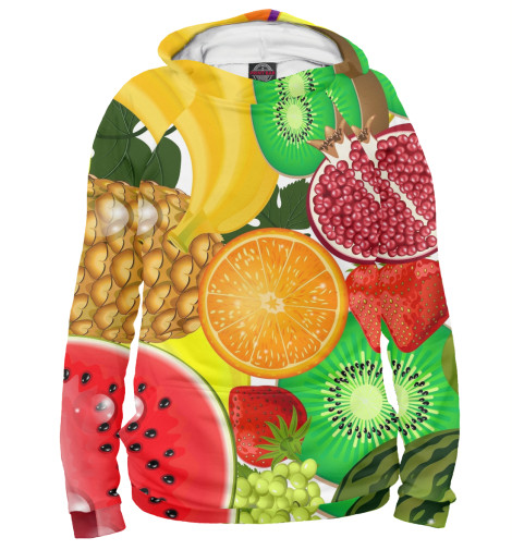 

Худи Print Bar, Белый, Фрукты и ягоды