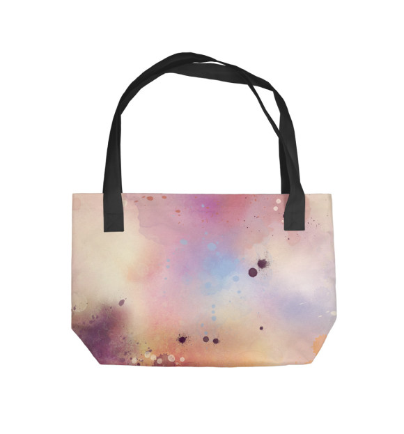 Пляжная сумка с изображением Теплая акварелька цвета 