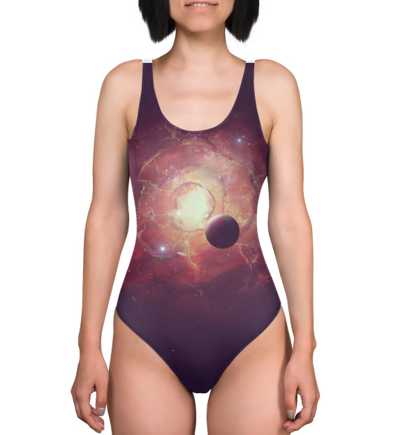 Купальник-боди с изображением Планетка цвета 