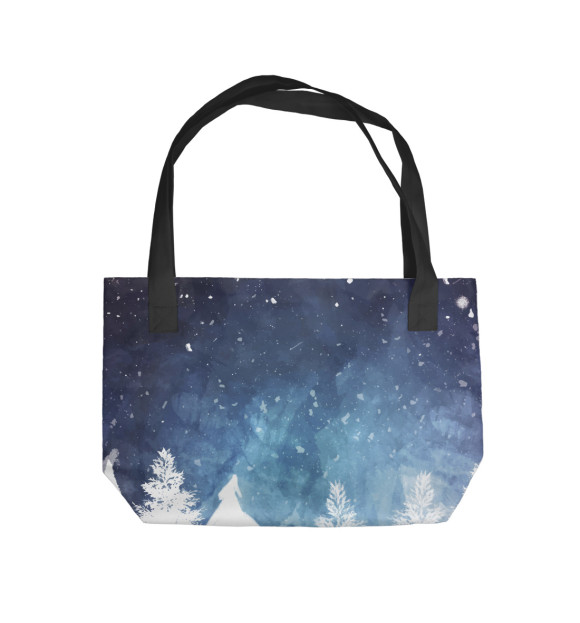 Пляжная сумка с изображением Night Forest цвета 