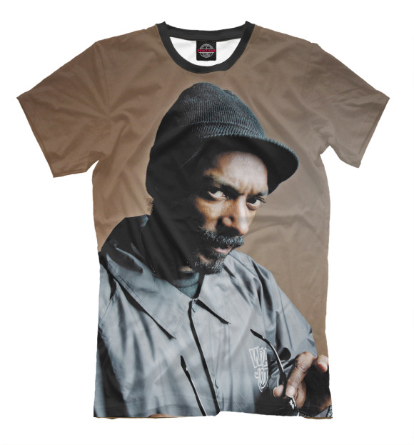 Мужская футболка с изображением Snoop Doggy Dogg цвета Серый