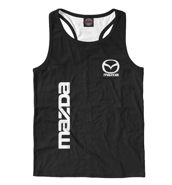 Мужская майка-борцовка с изображением Mazda цвета Белый