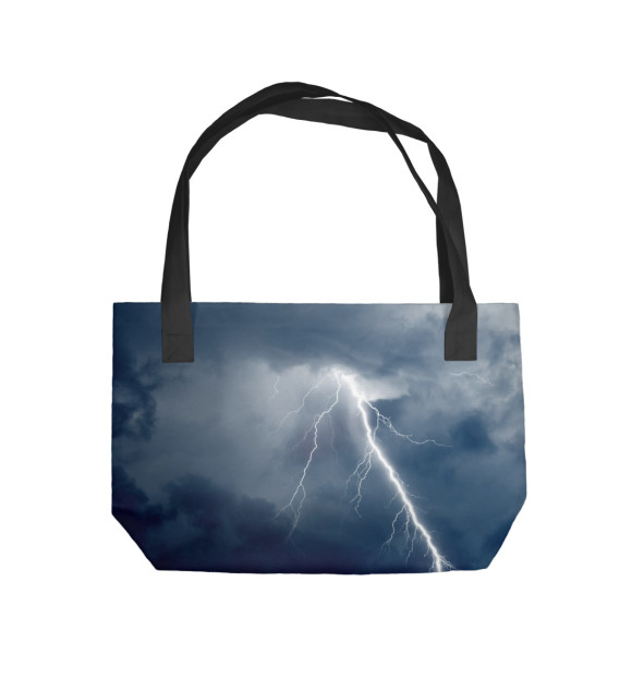 Пляжная сумка с изображением Молния цвета 
