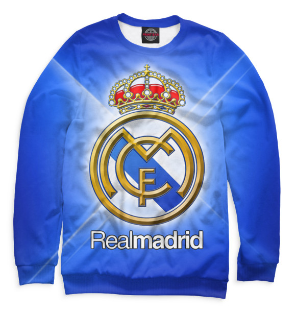 Свитшот для мальчиков с изображением Real Madrid цвета Белый