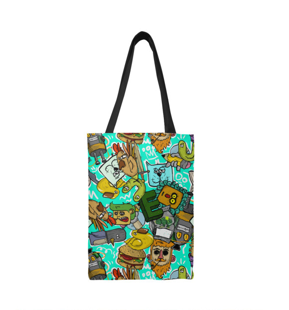 Сумка-шоппер с изображением Стикеры цвета 