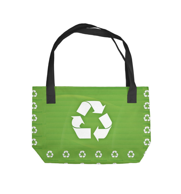 Пляжная сумка с изображением Костюм эколога цвета 