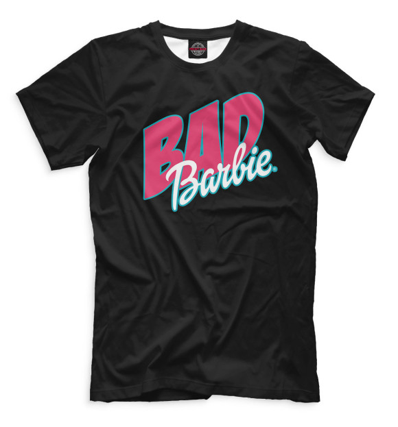 Мужская футболка с изображением Bad Barbie цвета Белый