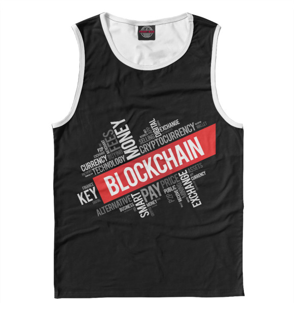 Майка для мальчика с изображением Blockchain цвета Белый