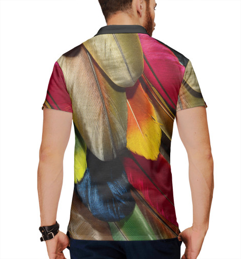 

Поло Print Bar, Белый, Перья