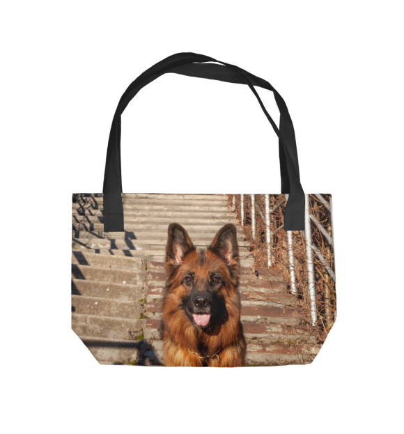 Пляжная сумка с изображением Овчарка цвета 
