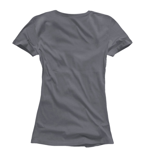 Женская футболка с изображением Лис пьет чай в кармане цвета Белый