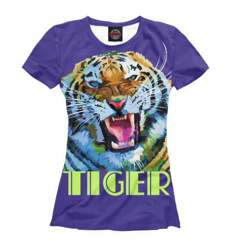 

Футболки Print Bar, Белый, Тигр